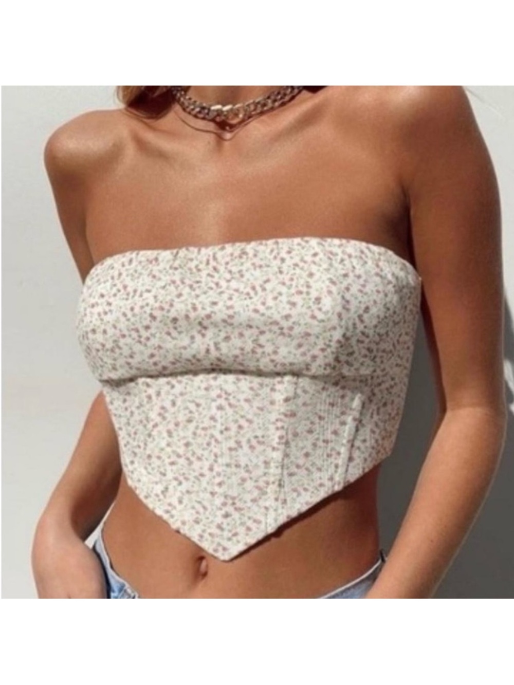 Princess Polly Dainty Floral Strapless Micro Corset